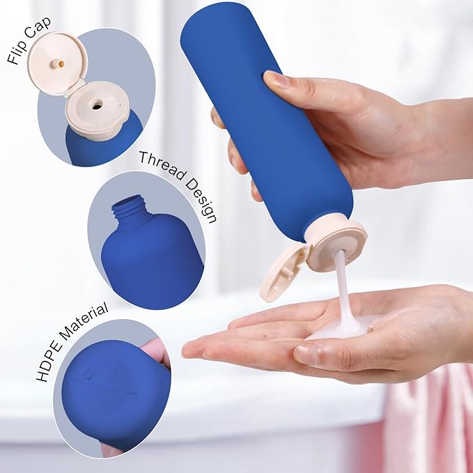 Travel Shampoo Bottle, Empty Plastic Squeeze Bottles 8.8oz - Image 7