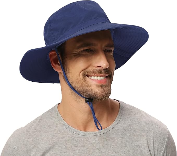 Rosoz Sun Hat for Men Women Boonie Bucket Hat Wide Brim Breathable Cooling by Rosoz
