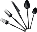 Gugrida 20 piece Black Flatware Set 304 Stainless Steel Fork Spoon Cutlery by Gugrida
