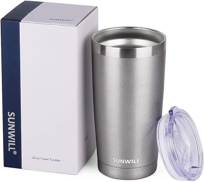 SUNWILL Travel Coffee Tumbler 20 oz, Insulated Mug - Image 4