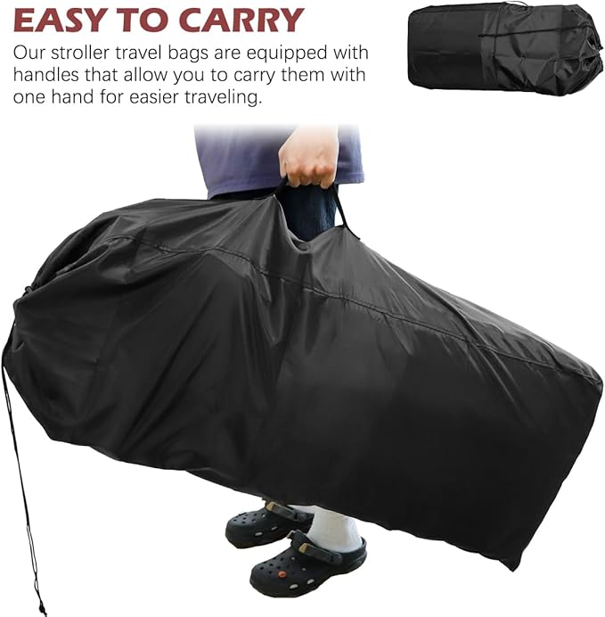 DOERDO Stroller Transport Bags, Large Foldable Carrying Storage Bag - Image 5