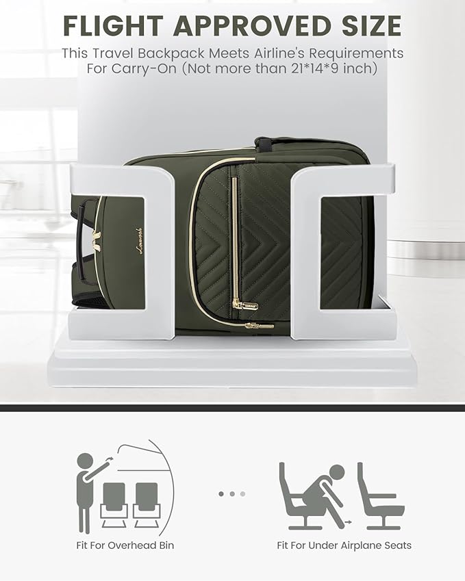 LOVEVOOK Laptop Backpack for Women, Travel Computer Work Bags - Image 8