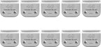 10 Pcs Detachable Pet Dog Grooming Clipper Ceramic Blade Sets,Compatible with Andis Size 40 1/100"(0.25mm),Compatible with andis/Oster A5,Wahl KM10 Series Clippers