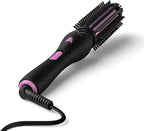 VAV 3 in 1 Styling Tool Curling Iron & Hair Straightener Brush 2 Heat Settings Anti-Scald Ceramic Heated Hair Styling Brush for Natural Straight