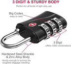 ZHEGE TSA Approved Locks, Luggage Locks, 3 Dial TSA Lock - Image 3