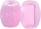 Detangler Hair Brush with Firm Bristles (4×3 in) – Dry & Wet Shampoo and Conditioner Scalp Massager for Deep Cleansing, Exfoliating & Dandruff Control. Multi-Use for Hair, Beard & Scalp (2 PC,Pink)