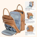 BabbleRoo Leather Diaper Bag Backpack - Image 5