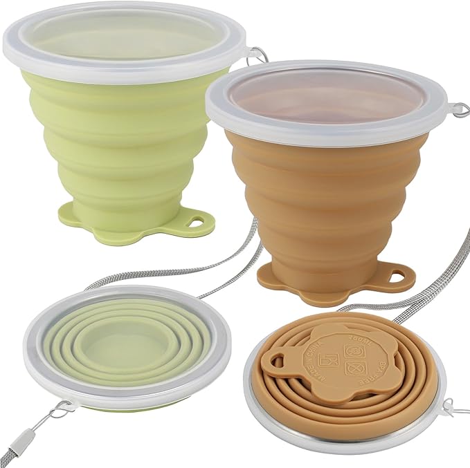 JBER Silicone Collapsible Travel Cup, Silicone Folding Camping Cup - Image 2