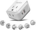 Ceptics World Power Plug Adapter Set, Dual USB & USB-C 3.1A, 20W by Ceptics