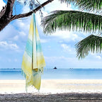 Cotton Turkish Beach Towels (39 x 72 inch ( Beach towel - 4 PACK ) / Yellow Blue)