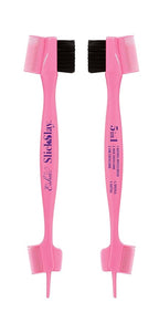 Esha Girl Professional Slick N Slay 5-IN-1 Edge Brush - PACK OF 12 – Gentle Hair Brush Styling Tool, Double Sided Hair Brush, Pintail, Spatula, Wide & Narrow Fine Toothed Combs