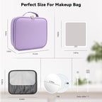 Travel Makeup Bag with LED Mirror and 10x magnifying glass with 3 Lighted - Image 8