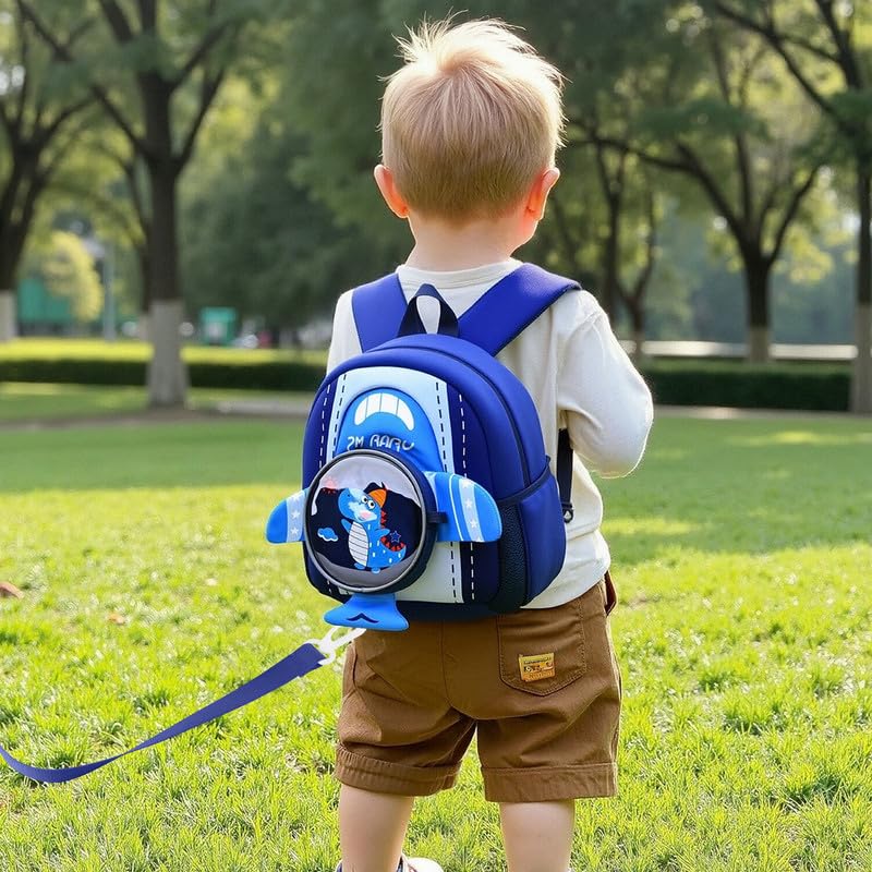 Toddler Backpacks Kids Preschool Cartoon Mini Travel Bag Ages 2 (D-blue / M for Age 2-5)