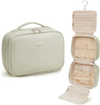 EACHY Toiletry Bag with Hanging Hook, Travel Makeup Bag PU Leather Cosmetic Bags by EACHY