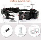 20 in 1 Survival Paracord Bracelet Adjustable Gear Kit - Image 2