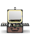Qislee Makeup Box with A Detachable Lighted Mirror, Waterproof Travel Train Case by Qislee