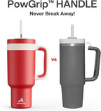 POWCAN 40 oz Tumbler with Handle, 2-in-1 Straw and Sip Lid, Dishwasher Safe - Image 3