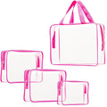 4Pcs Crystal Clear PVC Travel Toiletry Bag Kit by ROYBENS