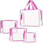 4Pcs Crystal Clear PVC Travel Toiletry Bag Kit by ROYBENS