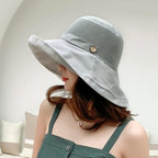 Women Wide Brim Sun Hats Metal Wired Edge Summer UV Protection Beach Fishing Hat - Image 2