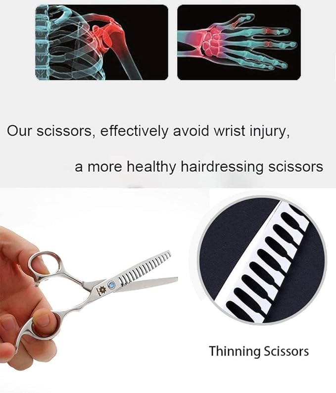 Professional 6 inch Thinning Shears Hair Cutting Scissors Barber Salon Hairdressing Shears (Chunker shear)