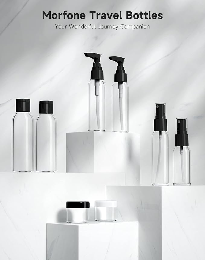 Morfone Travel Bottles Kits -TSA Approved Travelling Size Containers - Image 3