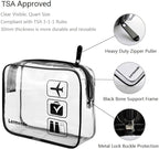 Lermende 2pcs Clear Toiletry Bag TSA Approved Travel Bag, Carry On - Image 3
