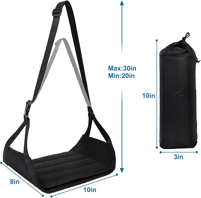 Airplane Foot Hammock （ Memory Foam） 2 in 1 Removable Support Pad， Portable - Image 4