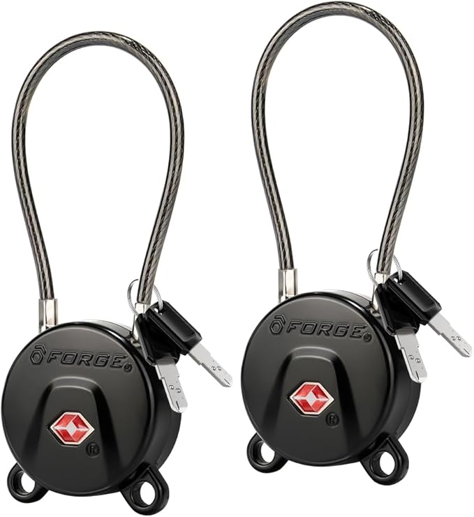 Forge TSA Approved Luggage Locks Ultra-Secure Dimple TSA006 Key Travel Locks by Forge