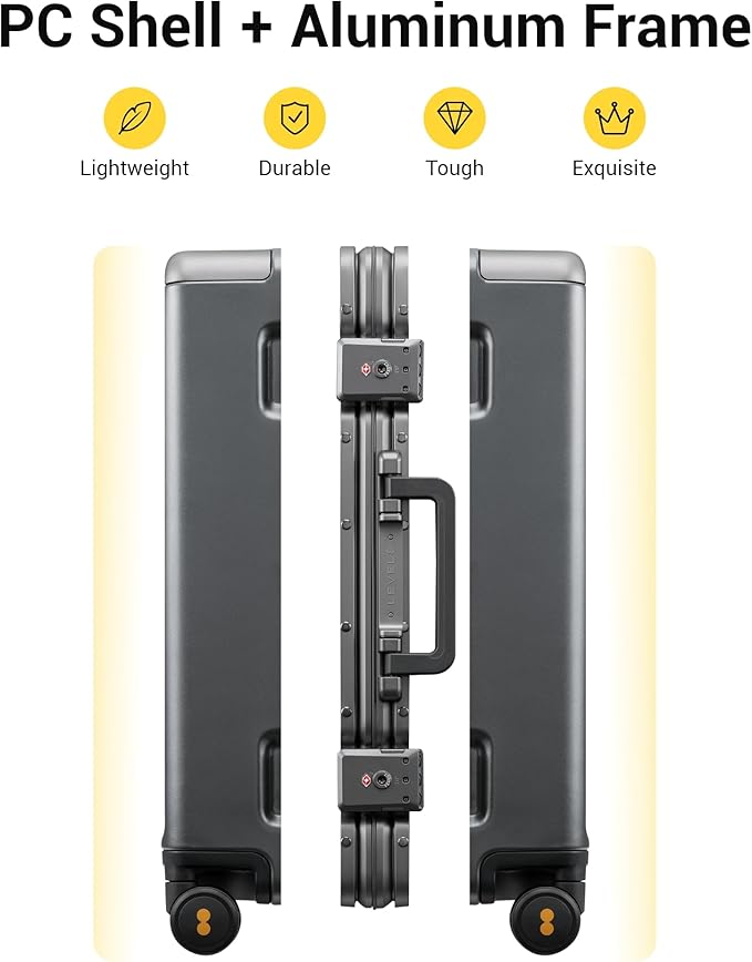 LEVEL8 Zipperless Carry On Luggage Airline Approved - Image 3