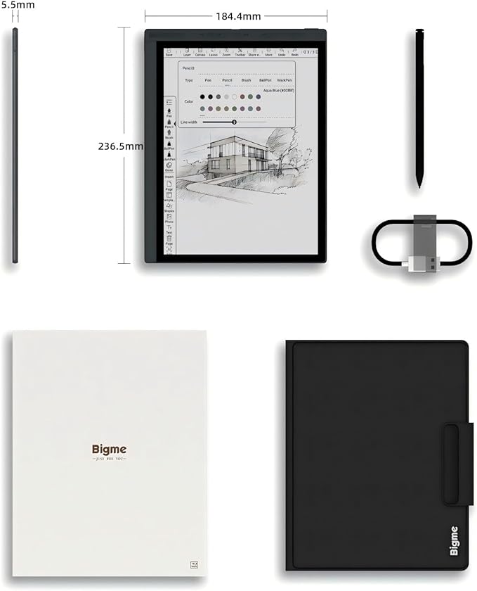 Bigme 10.3" Color E-Ink Read-Write Tablet, ePaper Note Taking Tablet at 5.5mm - Image 8