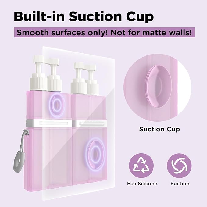 4 in 1 Travel Toiletry Containers, TSA Approved Refillable Travel Size - Image 2