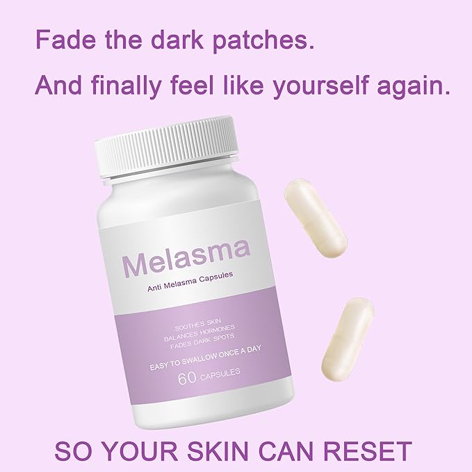 Melanina Anti-Melasma & Dark Kit, Anti-Melasma Capsules - with DIM, Turmeric Extract 95% for Women, Supports Even Skin Tone & Radiance 60 Capsules (2)