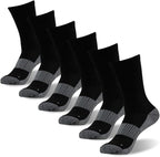 FOOTPLUS Hiking Copper Compression Socks, Unisex Cushioned Sole Arch Support by FOOTPLUS