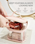 ROWNYEON Clear Makeup Case Toiletry Bag Multipurpose Travel Makeup Train Case - Image 5