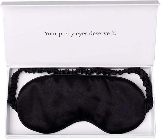 Silk Sleep Mask Light Blocking Luxury 100% Mulberry 19mm Silk Eye Mask Eye by YanserSelection
