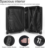 3-Piece Expandable Luggage Set Suitcase in Classic Black -Double Wheel - Image 3