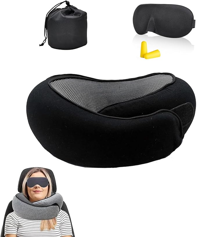 Travel Pillow, Travel Neck Pillow, 360 Degree Comfort and Breathability by Fotiwesd
