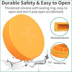 2 Pack Small Pill Box, 3 Compartment Round Silicone Travel Pill Box - Image 6