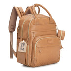 BabbleRoo Leather Diaper Bag Backpack by BabbleRoo