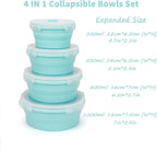 CARTINTS Silicone Collapsible Food Storage Containers-Prep/Storage Bowls - Image 2