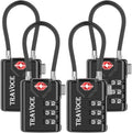 TSA Approved Luggage Locks, Travel Locks Which Also Work Great as Gym Locks by TRAVOCE