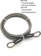 4mm Thick 7FT Security Braided Coated Steel Cable Lock - Image 3