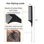 Clamp Hair Brush Straightener Detangler Comb Nylon Bristle Double Sided Straightening Air Vented Flat for Wet,Dry,Fine,Thick Natural Hair (White)