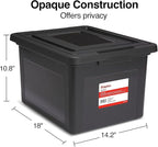 STAPLES Hanging File Folder Box, Storage Bin Organizer, Snap Lid, Letter & - Image 5