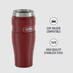 THERMOS Stainless King Vacuum-Insulated Travel Tumbler, 16 Ounce, Rustic Red - Image 4