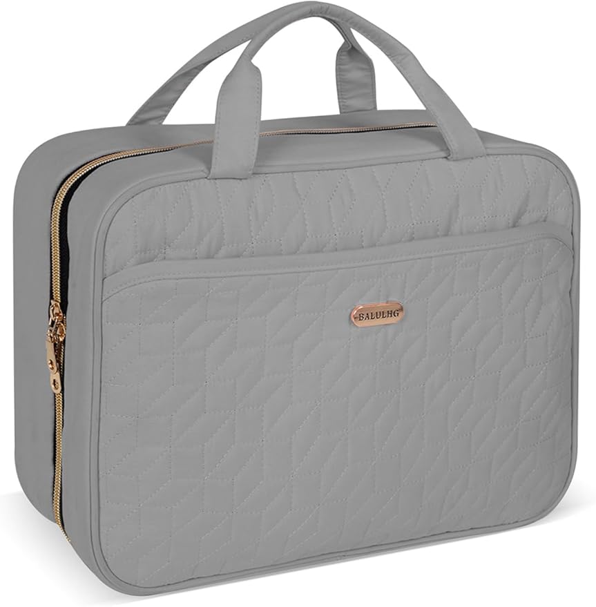 Grey Toiletry Bag, Makeup Organizer, Travel Bag by BALULHG