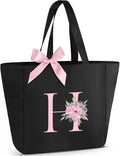 Vavabox Tote Bag, A-Z Initial Monogrammed Waterproof Tote Bag, Bridesmaid Gifts by Vavabox