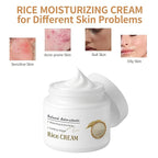 Rice Cream Moisturizer, Face Cream for Deep Moisturising, Nourishment, Smooths, Improve Dryness & Roughness, 1.76fl.oz/50g