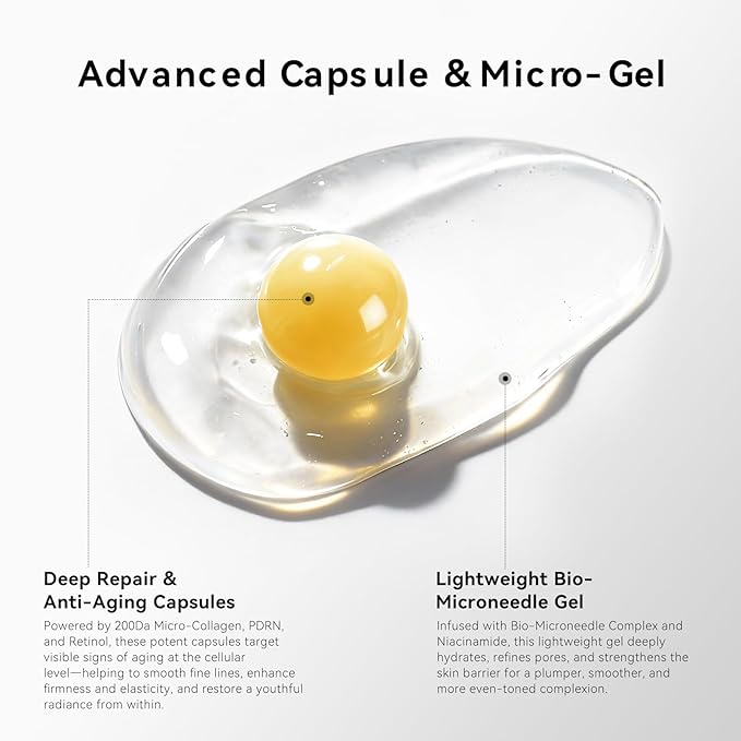 Deep Collagen Capsule Cream with PDRN & Retinol – Microneedling Anti-Aging Face Moisturizer for Firmness, Wrinkle Care & Elasticity Support,2.37 fl.oz